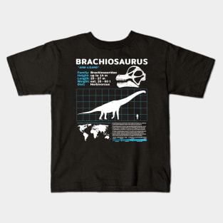 Brachiosaurus Fact Sheet Kids T-Shirt